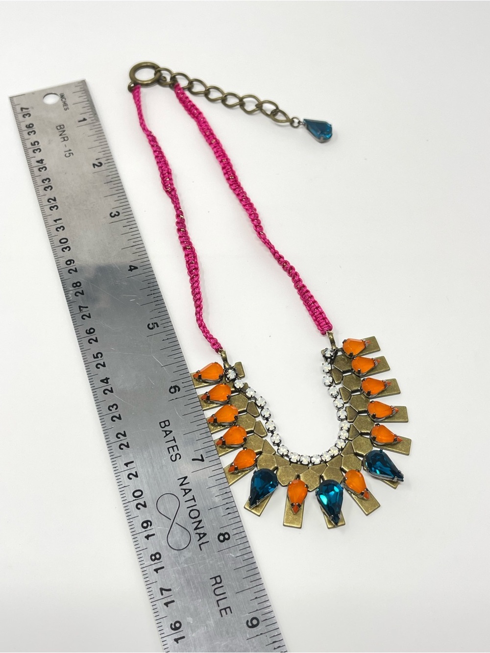 New Anthropologie Statement Bib Beaded Necklace - Picture 3 of 4